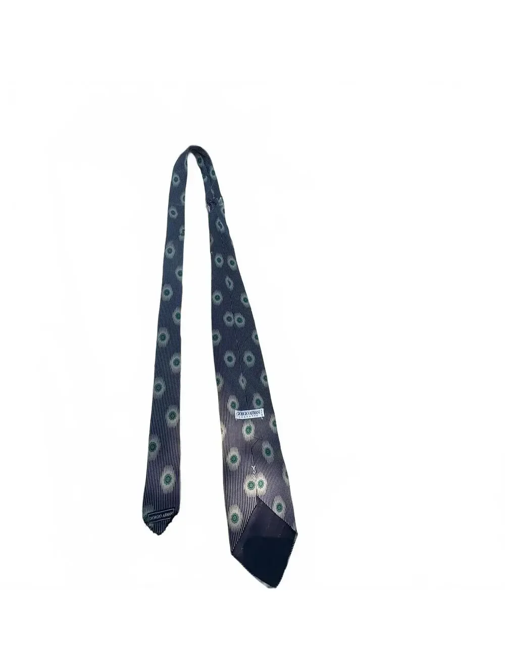 Giorgio Armani Cravatte Blue Patterned Silk Tie